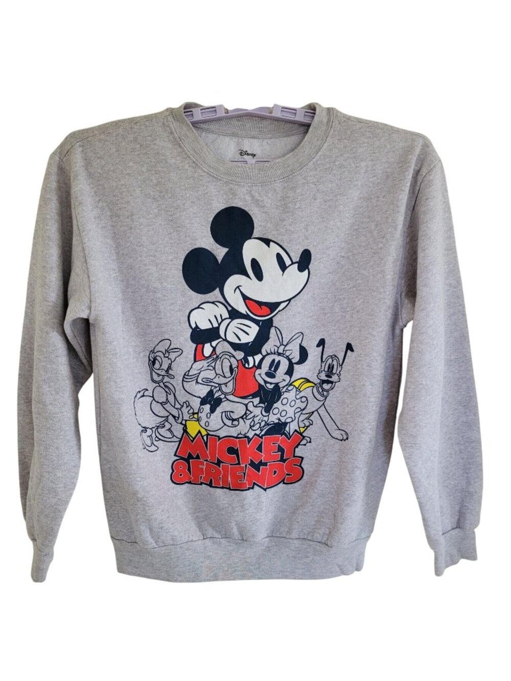 Disney Mickey Mouse And Friends Sweatshirt Unisex Size M (5-7) Gray